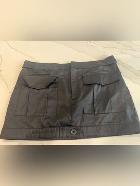 Zara Black Mini Skirt with Cargo-Style Pockets